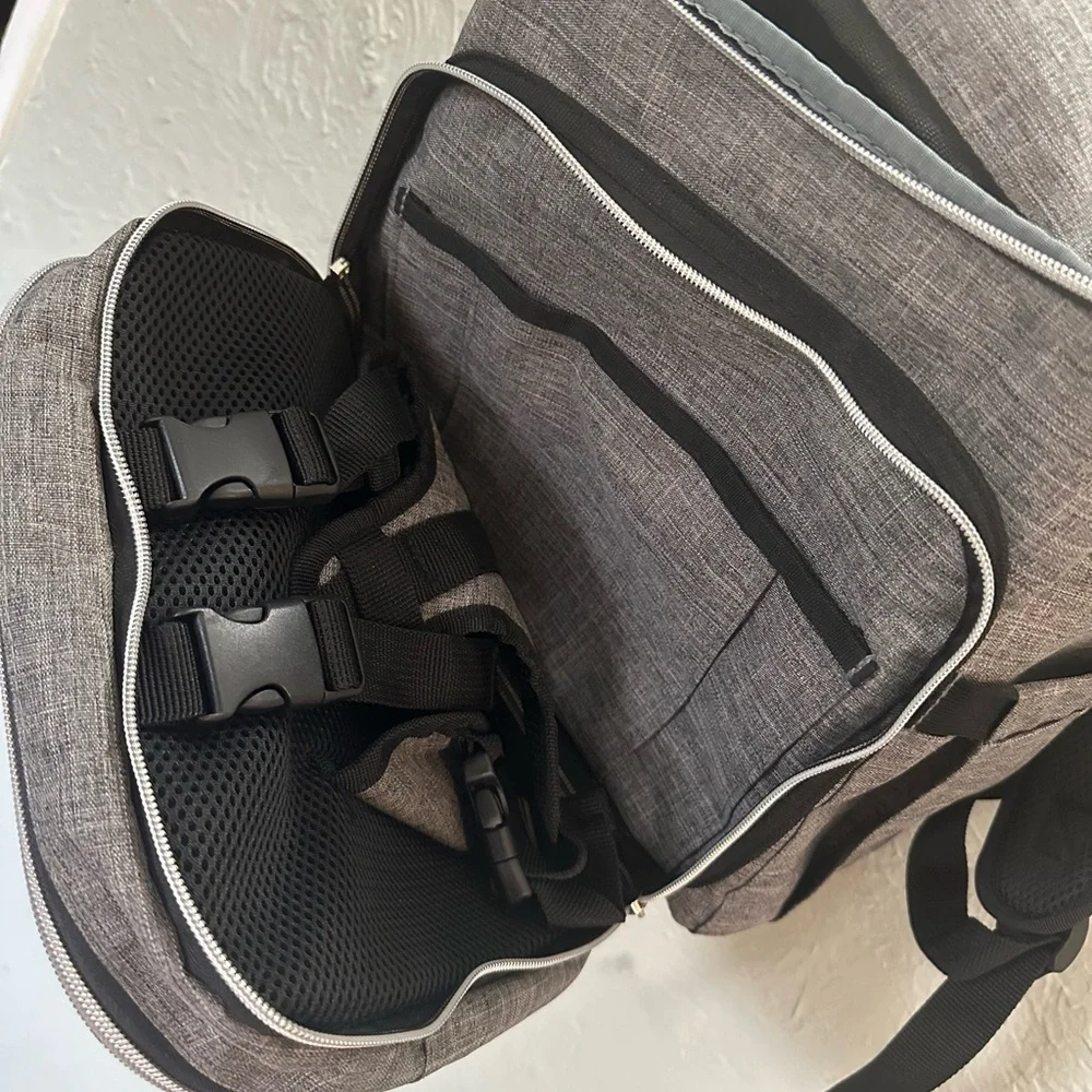 EUC! Two-in-One Dog Travel Backpack - Gray